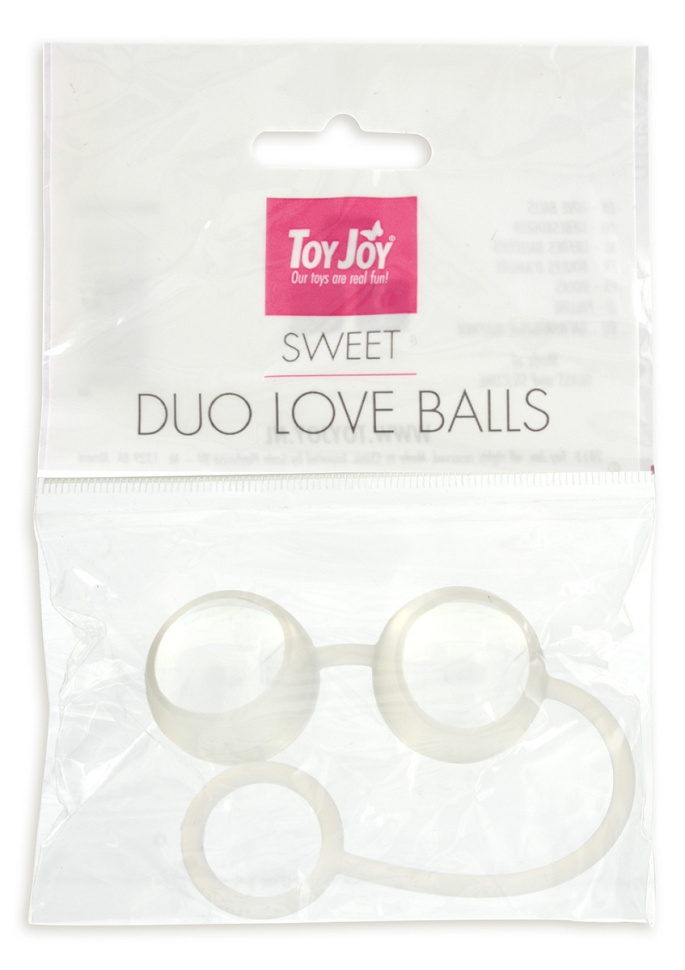 Стеклянные вагинальные шарики Duo Love Dalls на силиконовой сцепке купить в секс шопе