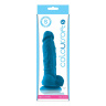 Голубой фаллоимитатор на присоске ColourSoft 5  Soft Dildo - 17,8 см. купить в секс шопе