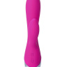 Розовый силиконовый вибратор с клиторальным стимулятором LIA - 19 см. купить в секс шопе