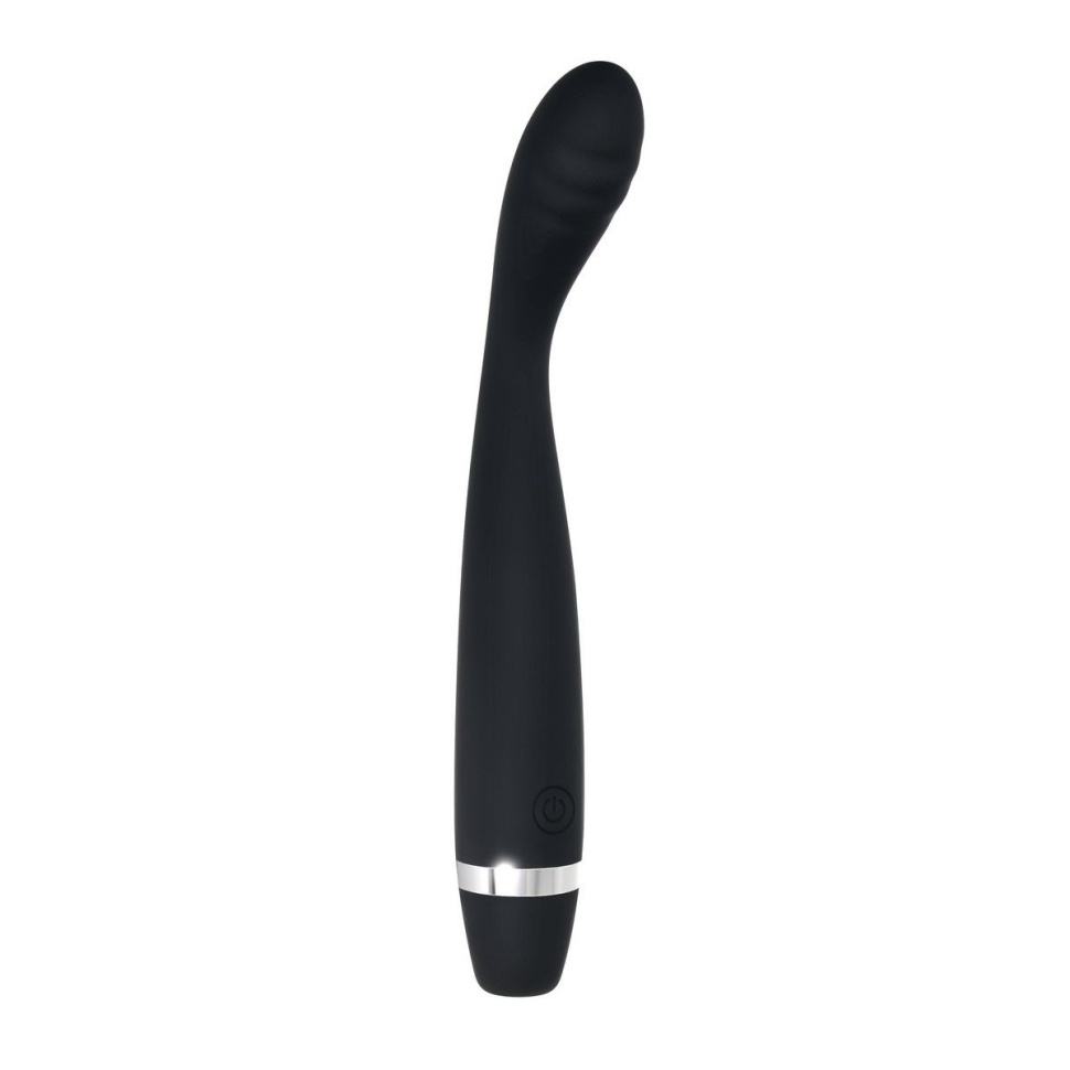 Черный вибростимулятор G-зоны Skinny G - 17,8 см. купить в секс шопе