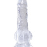 Прозрачный фаллоимитатор King Cock Clear 5  Cock with Balls - 15,2 см. купить в секс шопе