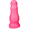 Розовая анальная пробочка с приплюснутым кончиком - 13 см. купить в секс шопе