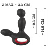 Черный вибромассажер простаты с нагревом и ротацией Prostate Plug - 14,5 см. купить в секс шопе