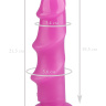 Розовый реалистичный рельефный фаллоимитатор - 21,5 см. купить в секс шопе