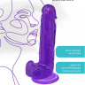 Фиолетовый реалистичный фаллоимитатор Mr. Bold L - 18,5 см. купить в секс шопе
