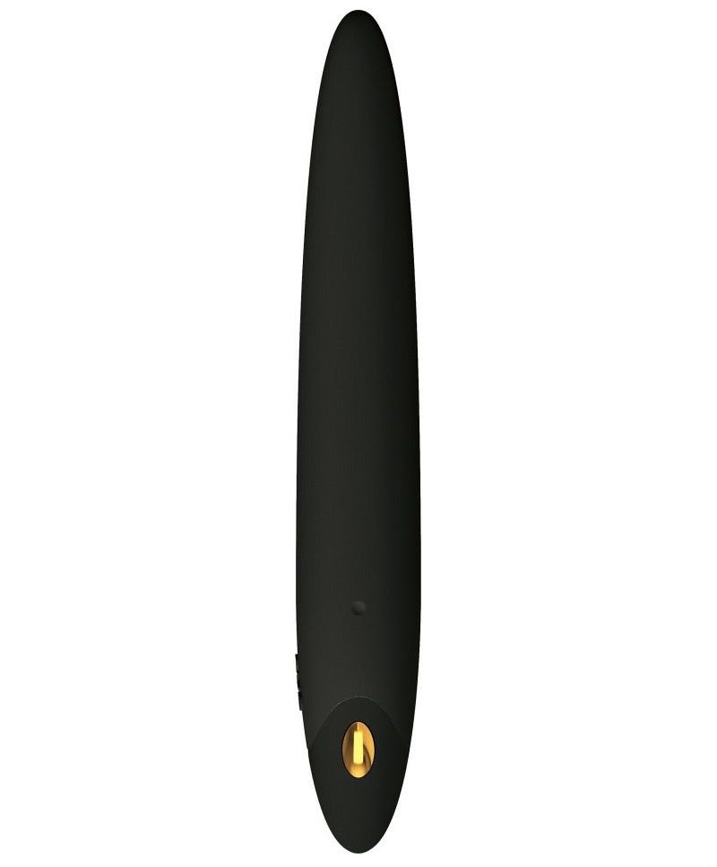 Чёрный перезаряжаемый мини-вибратор D5 - 14,5 см. купить в секс шопе