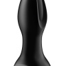 Черная анальная пробка с вибрацией и массажем бусинами Rotator Plug 2+ - 12,5 см. купить в секс шопе
