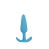Голубая анальная втулка - 9,5 см. купить в секс шопе
