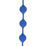 Синяя анальная цепочка с кольцом-ограничителем - 23 см. купить в секс шопе