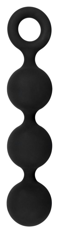 Чёрная анальная цепочка Lust Anal Beads - 19,5 см. купить в секс шопе