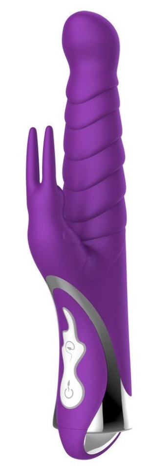 Фиолетовый вибратор-кролик Ripple Rabbit - 23,5 см. купить в секс шопе