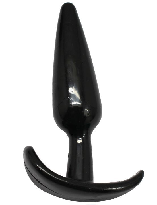 Чёрная анальная пробка для ношения - 12 см. купить в секс шопе