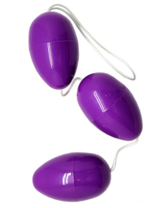 Фиолетовые анально-вагинальные шарики купить в секс шопе