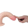 Телесный реалистичный фаллоимитатор REAL с трусиками для страпона - 21 см. купить в секс шопе