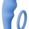 Голубое эрекционное кольцо с анальным стимулятором Mountain Range Anal Plug купить в секс шопе