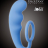 Голубое эрекционное кольцо с анальным стимулятором Mountain Range Anal Plug купить в секс шопе