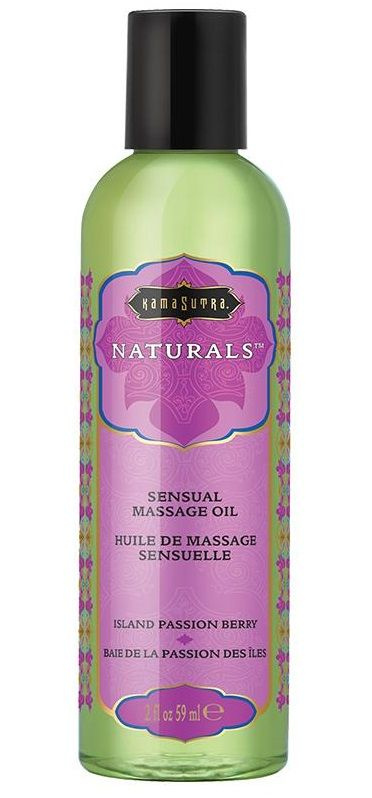 Массажное масло Naturals Island Passion Berry с ароматом тропических фруктов - 59 мл. купить в секс шопе