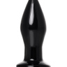 Черная стеклянная вибровтулка - 10,5 см. купить в секс шопе