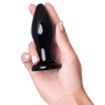 Черная стеклянная вибровтулка - 10,5 см. купить в секс шопе