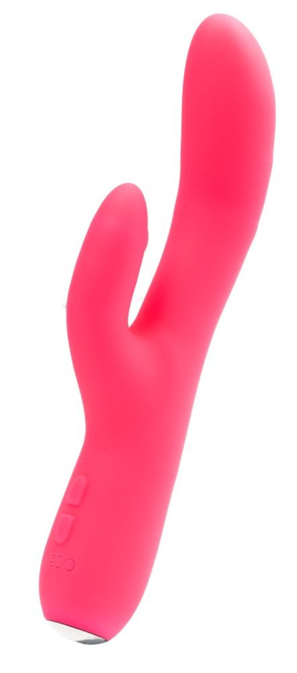 Розовый вибромассажер VeDO Rockie с клиторальным отростком - 21,9 см. купить в секс шопе