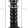 Черный анальный рельефный стимулятор - 22 см. купить в секс шопе