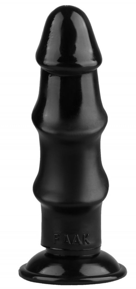 Черный реалистичный рельефный фаллоимитатор - 21,5 см. купить в секс шопе