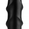 Черный реалистичный рельефный фаллоимитатор - 21,5 см. купить в секс шопе