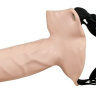Нежный фаллоимитатор-протез на ремнях - 15 см. купить в секс шопе