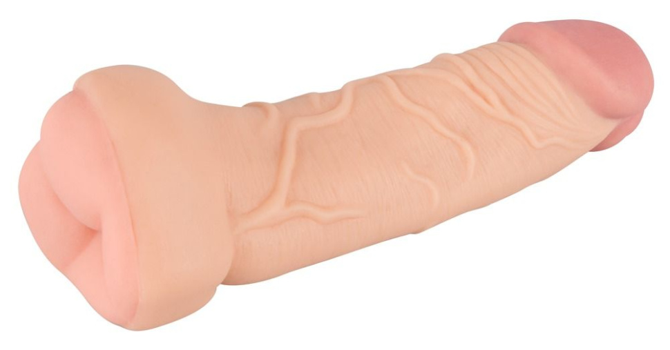 Телесная насадка-мастурбатор 2-in-1 Extension Masturbator - 21 см. купить в секс шопе