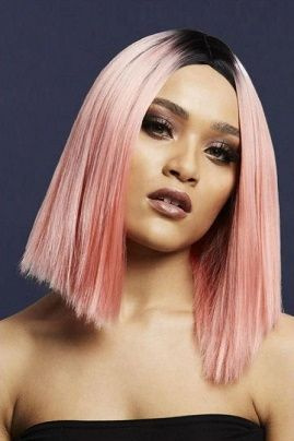 Нежно-розовый парик  Кайли  купить в секс шопе