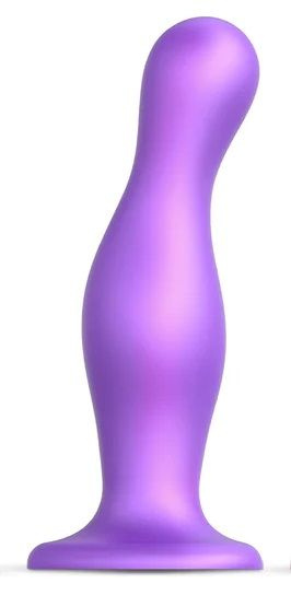 Фиолетовая насадка Strap-On-Me Dildo Plug Curvy size L купить в секс шопе