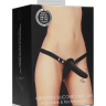 Черный вибрострапон Silicone Strap-On Adjustable - 15,5 см. купить в секс шопе