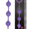 Фиолетовая анальная цепочка с кольцом-ограничителем - 23 см. купить в секс шопе