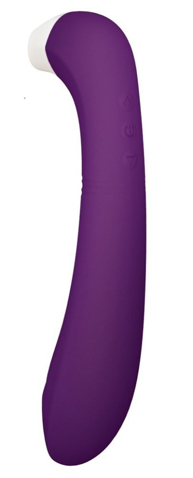 Фиолетовый клиторальный стимулятор Snello с функцией вибратора - 19,6 см. купить в секс шопе