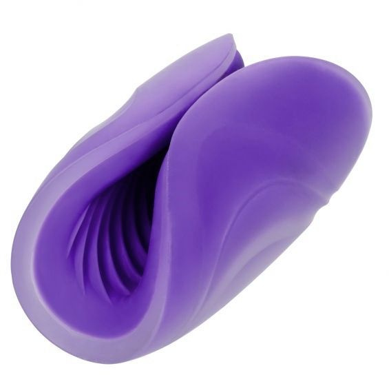 Фиолетовый рельефный мастурбатор Spiral Grip купить в секс шопе
