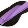 Чёрная маска на глаза Purple Black с фиолетовыми завязками купить в секс шопе