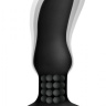 Черная вибропробка Model M Curved Rimming Plug with Remote - 15 см. купить в секс шопе