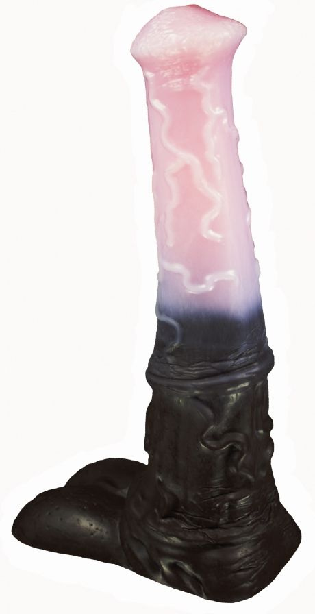 Черно-розовый фаллоимитатор  Мустанг large  - 43,5 см. купить в секс шопе