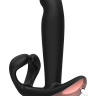 Черный анальный вибратор с дополнительным стимулятором Remote Hunter - 16,4 см. купить в секс шопе