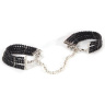 Чёрные дизайнерские наручники Plaisir Nacre Bijoux купить в секс шопе