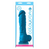 Голубой фаллоимитатор на присоске ColourSoft  8  Soft Dildo - 23,5 см. купить в секс шопе