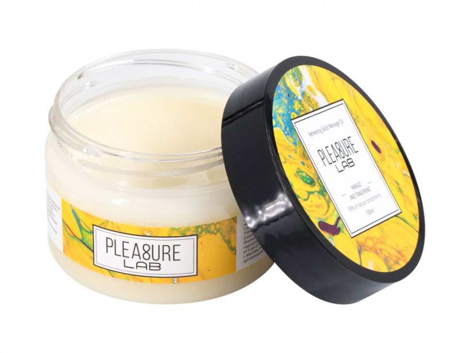 Твердое массажное масло Pleasure Lab Refreshing с ароматом манго и мандарина - 100 мл. купить в секс шопе