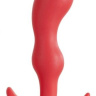 Красный плаг изогнутой формы - 9,5 см. купить в секс шопе