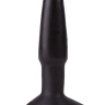 Чёрный анальный плаг на широком основании - 11,5 см. купить в секс шопе