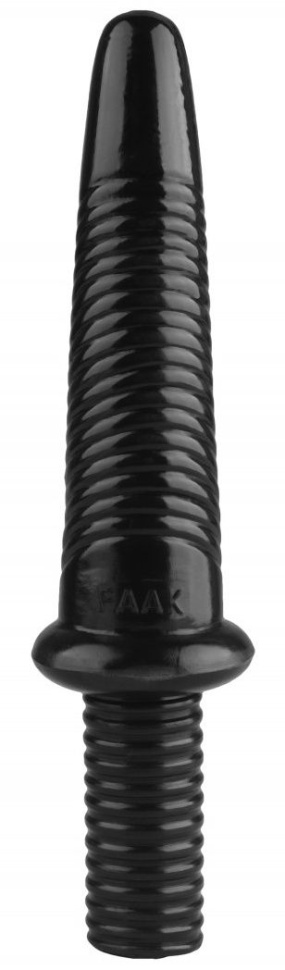 Черный анальный реалистичный стимулятор - 31 см. купить в секс шопе