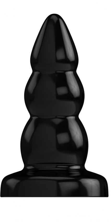 Черный анальный стимулятор-елочка Bottom Line Model 6 - 13 см. купить в секс шопе