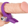 Фиолетовое эрекционное кольцо с вибрацией Smile Rabbit купить в секс шопе
