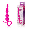 Розовая анальная цепочка Cosmo с петелькой - 14,5 см. купить в секс шопе