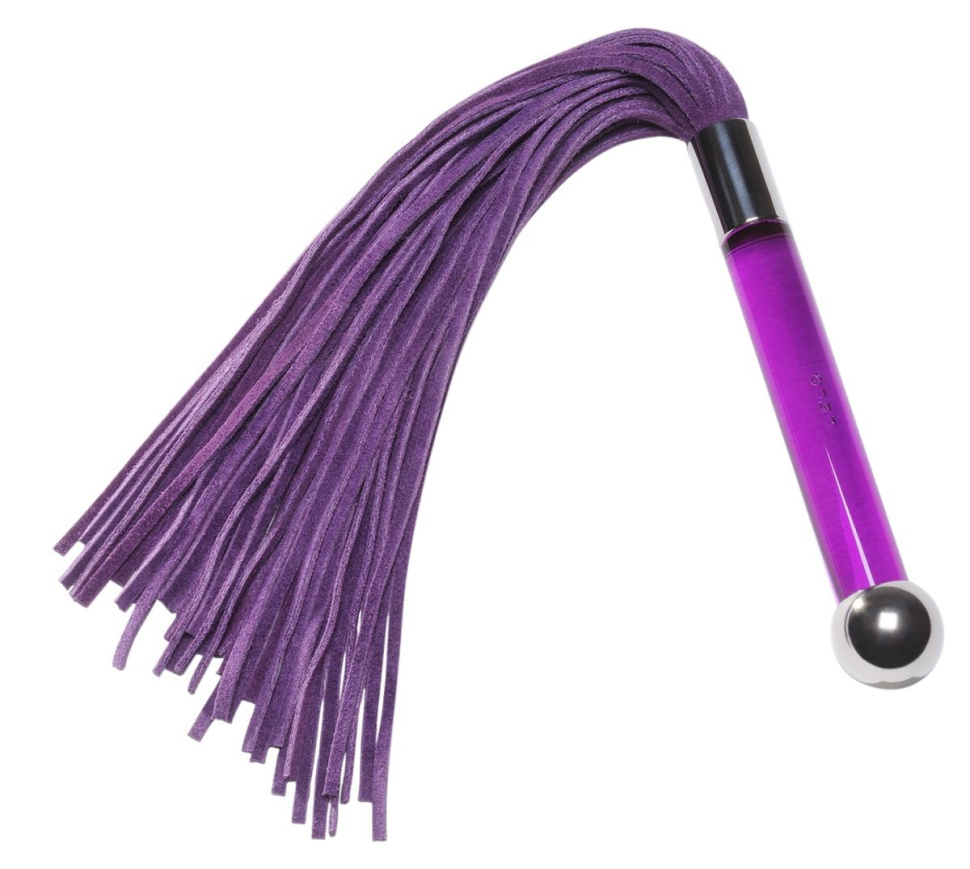 Фиолетовая замшевая плеть Sensua купить в секс шопе