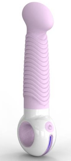Розово-белый водонепроницаемый вибратор O-zone с головкой-подушечкой купить в секс шопе